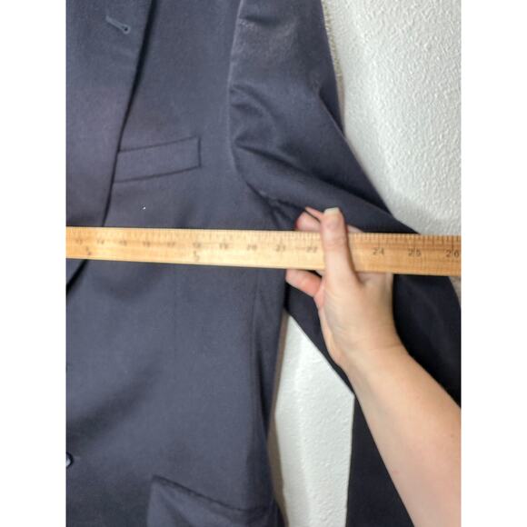 Burberry 100% Cashmere Black Bond Street 2-Button Blazer Jacket 40 Long - Picture 11 of 11